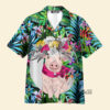 Tropical Flowers Pink Pig - Hawaiian Shirt Summer Vibe