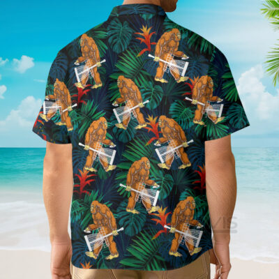 Bigfoot Play Disc Golf Tropical Forest - Hawaiian Shirt