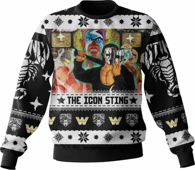 The Icon Sting WWE Christmas Ugly Sweater