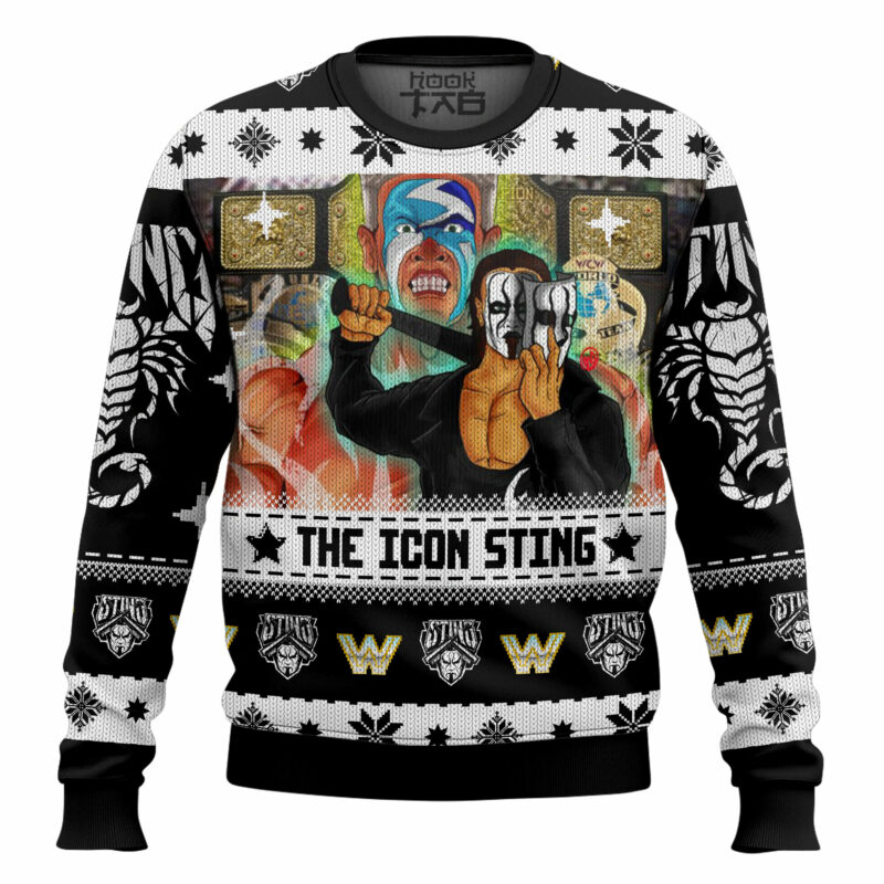 The Icon Sting WWE Christmas Ugly Sweater