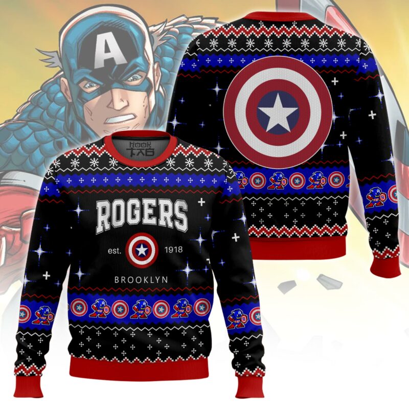 Steve Rogers Captain America Marvel Ugly Sweater