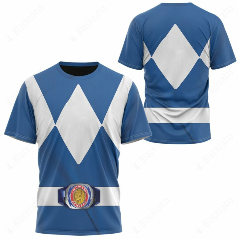 Mighty Morphin Blue T-shirt ,Power Rangers T-shirt