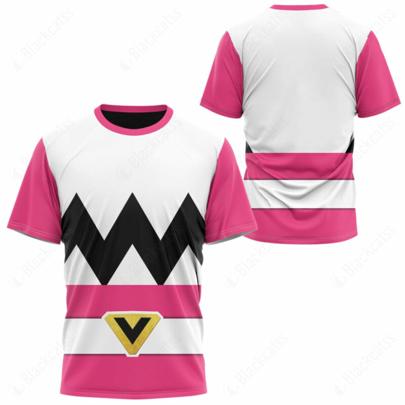 Pink Power Rangers Lost Galaxy T-shirt ,Power Rangers T-shirt