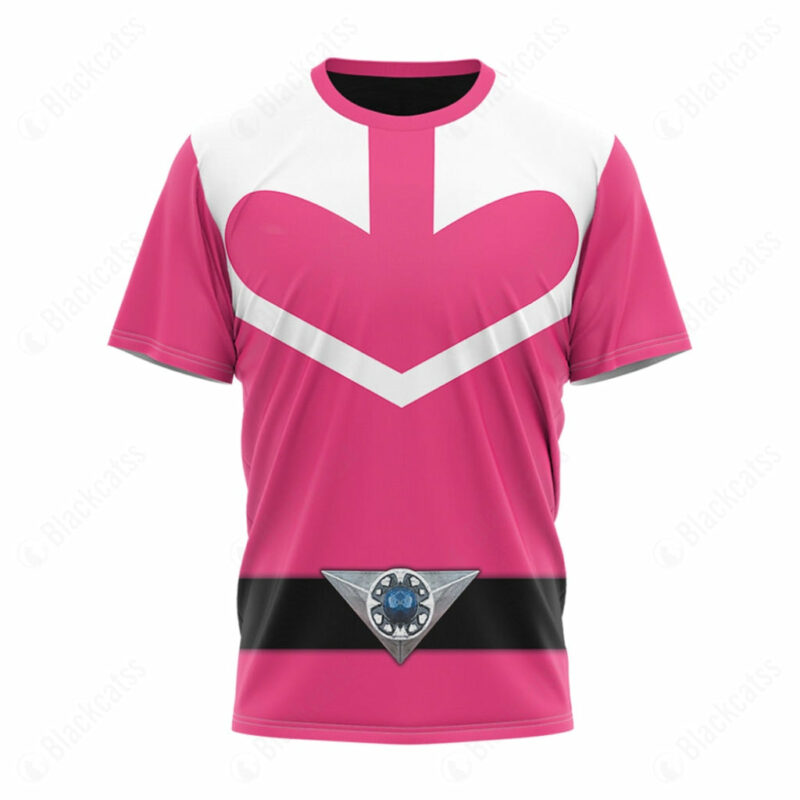 Pink Power Rangers Time Force T-shirt ,Power Rangers T-shirt