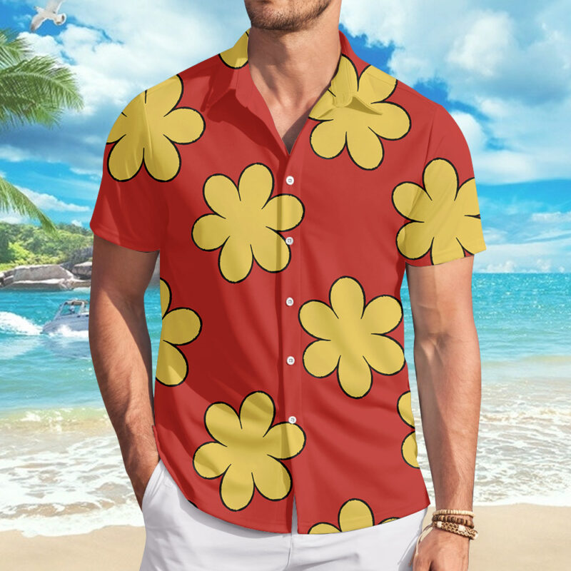 Glenn Quagmire Family Guy Men's Short Sleeve Button Up Hawaiian Shirt