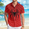 Spiderman Marvel Comics Men's Short Sleeve Button Up Hawaiian Shirt