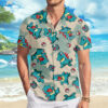 Totodile Pokemon Men's Short Sleeve Button Up Hawaiian Shirt