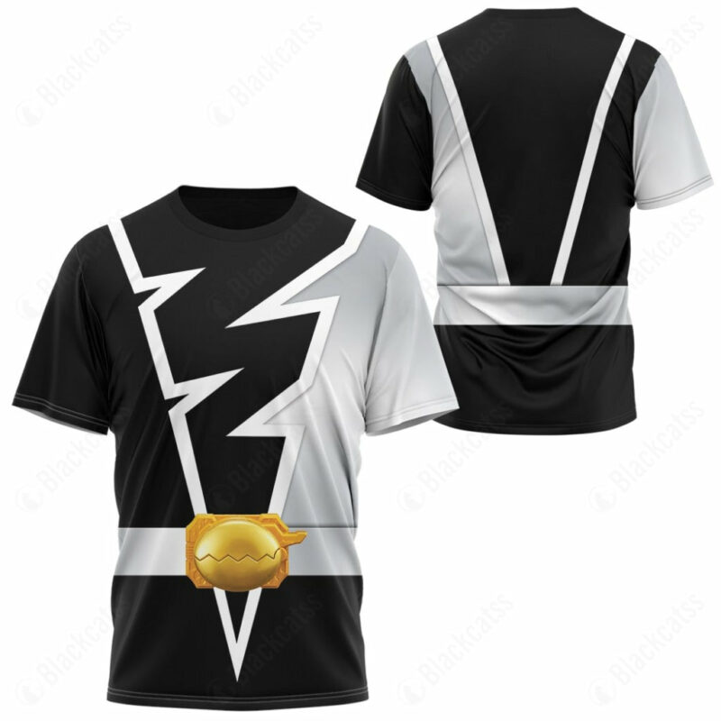 Power Rangers Dino Fury Black Ranger T-shirt ,Power Rangers T-shirt