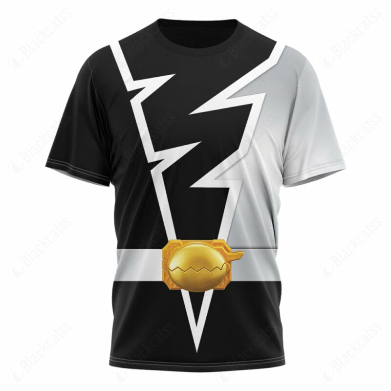 Power Rangers Dino Fury Black Ranger T-shirt ,Power Rangers T-shirt