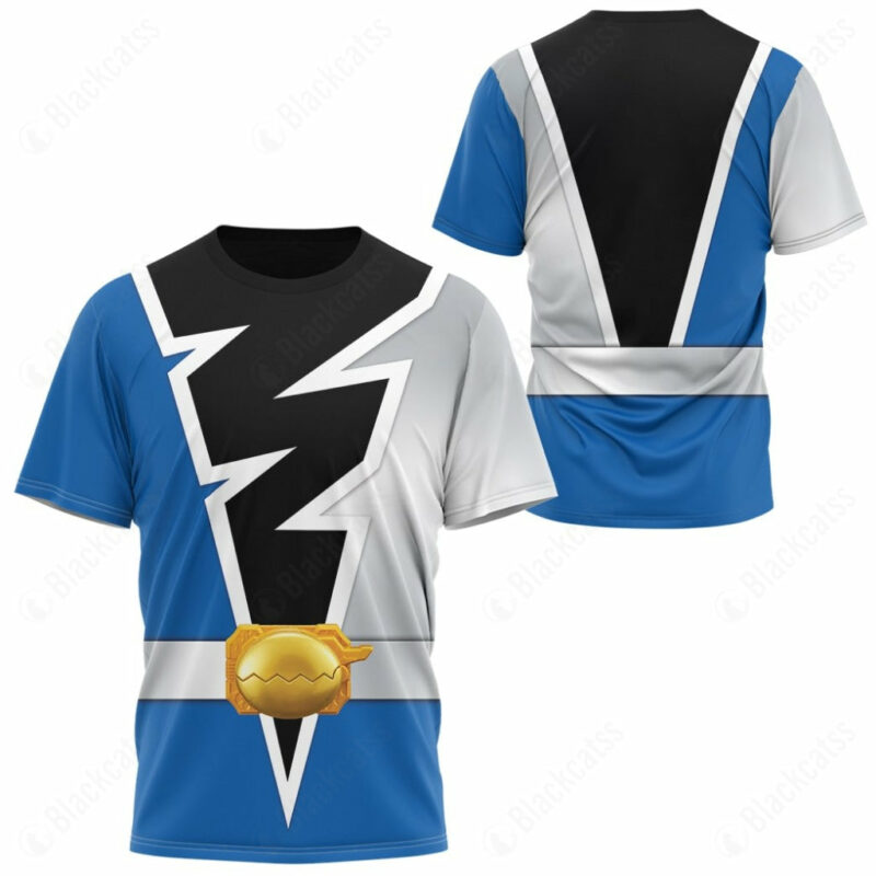 Power Rangers Dino Fury Blue Ranger T-shirt ,Power Rangers T-shirt