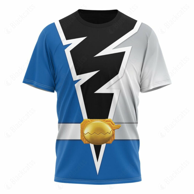 Power Rangers Dino Fury Blue Ranger T-shirt ,Power Rangers T-shirt