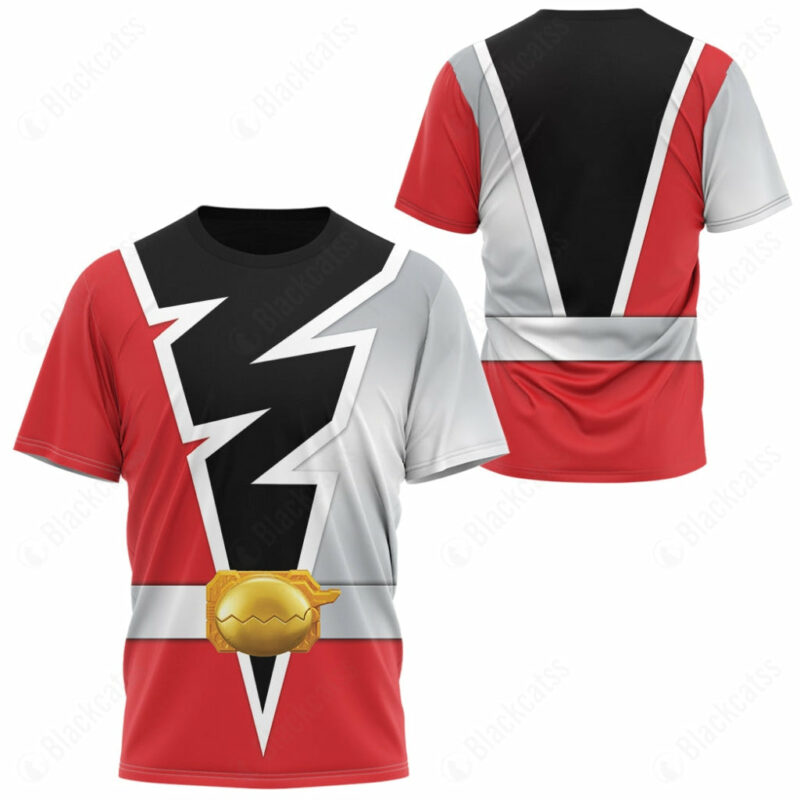 Power Rangers Dino Fury Red Ranger T-shirt ,Power Rangers T-shirt