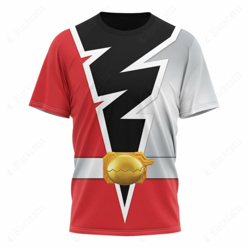 Power Rangers Dino Fury Red Ranger T-shirt ,Power Rangers T-shirt