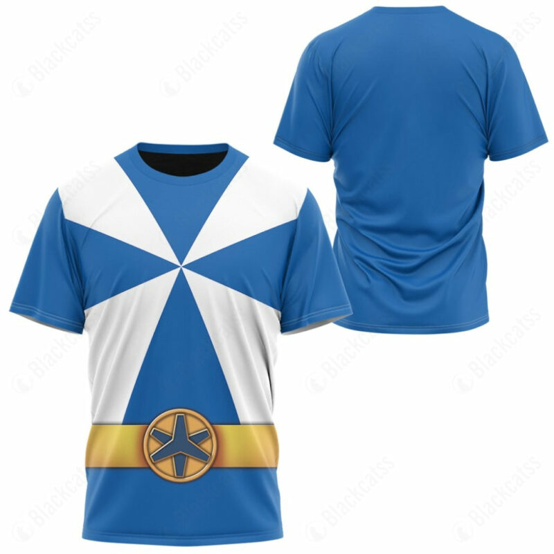 Power Rangers Lightspeed Rescue Blue Ranger T-shirt ,Power Rangers T-shirt