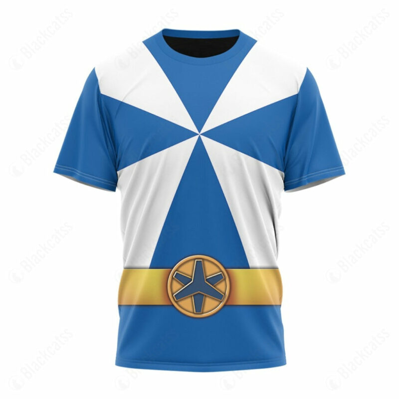 Power Rangers Lightspeed Rescue Blue Ranger T-shirt ,Power Rangers T-shirt