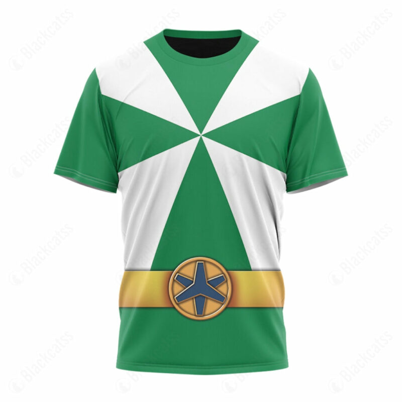 Power Rangers Lightspeed Rescue Green Ranger T-shirt ,Power Rangers T-shirt