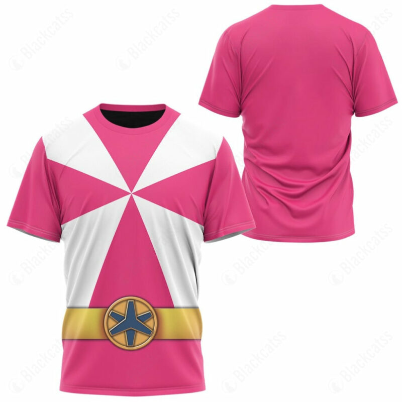 Power Rangers Lightspeed Rescue Pink Ranger T-shirt ,Power Rangers T-shirt