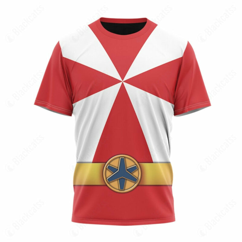 Power Rangers Lightspeed Rescue Red Ranger T-shirt ,Power Rangers T-shirt