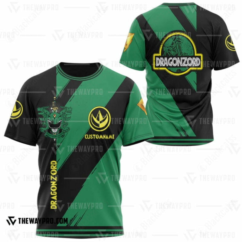 Power Rangers Mighty Morphin Dragonzord Name T-shirt ,Power Rangers T-shirt