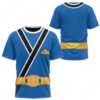 Power Rangers Samurai Blue Ranger T-shirt ,Power Rangers T-shirt