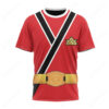 Power Rangers Samurai Red Ranger T-shirt ,Power Rangers T-shirt