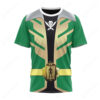 Power Rangers Super Megaforce Green Ranger Cosplay T-shirt ,Power Rangers T-shirt