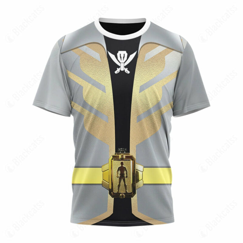 Power Rangers Super Megaforce Silver Ranger Cosplay T-shirt ,Power Rangers T-shirt