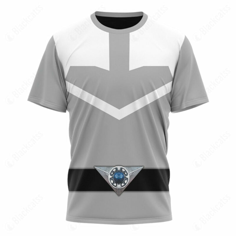 Power Rangers Time Force Silve Ranger T-shirt ,Power Rangers T-shirt