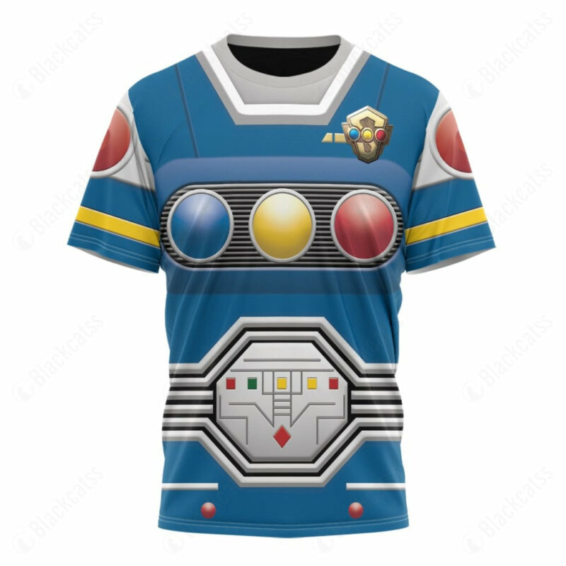 Power Rangers Turbo Blue Senturion T-shirt ,Power Rangers T-shirt