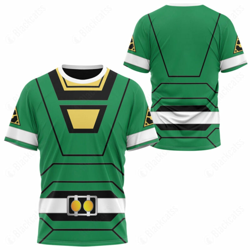 Power Rangers Turbo Green Ranger T-shirt ,Power Rangers T-shirt