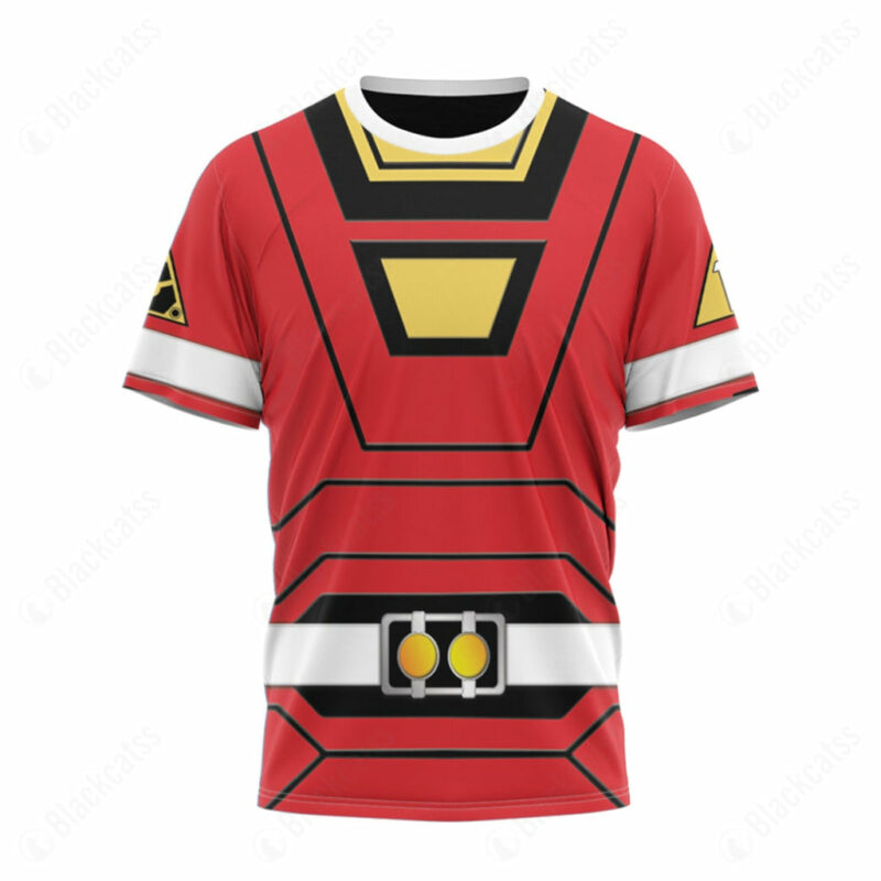 Power Rangers Turbo Red Ranger T-shirt ,Power Rangers T-shirt