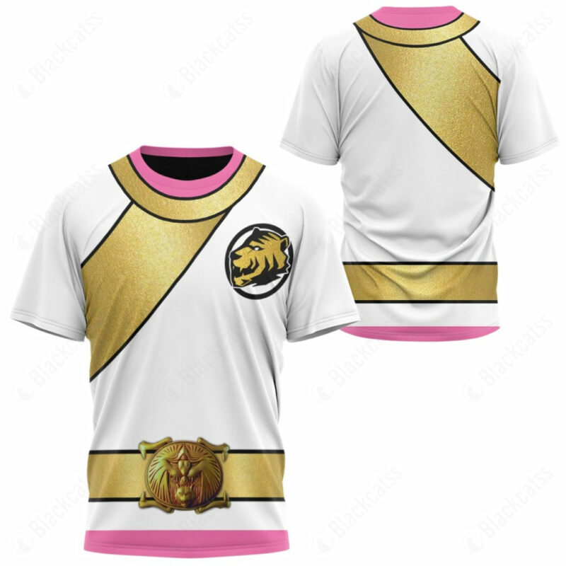 Power Rangers Wild Force White Ranger T-shirt ,Power Rangers T-shirt