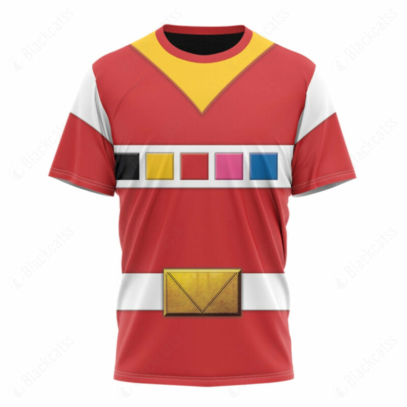 Red Power Rangers In Space T-shirt ,Power Rangers T-shirt