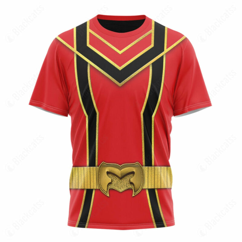 Red Power Rangers Mystic Force T-shirt ,Power Rangers T-shirt