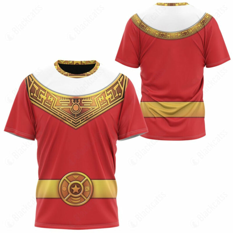 Red Power Rangers Zeo T-shirt ,Power Rangers T-shirt