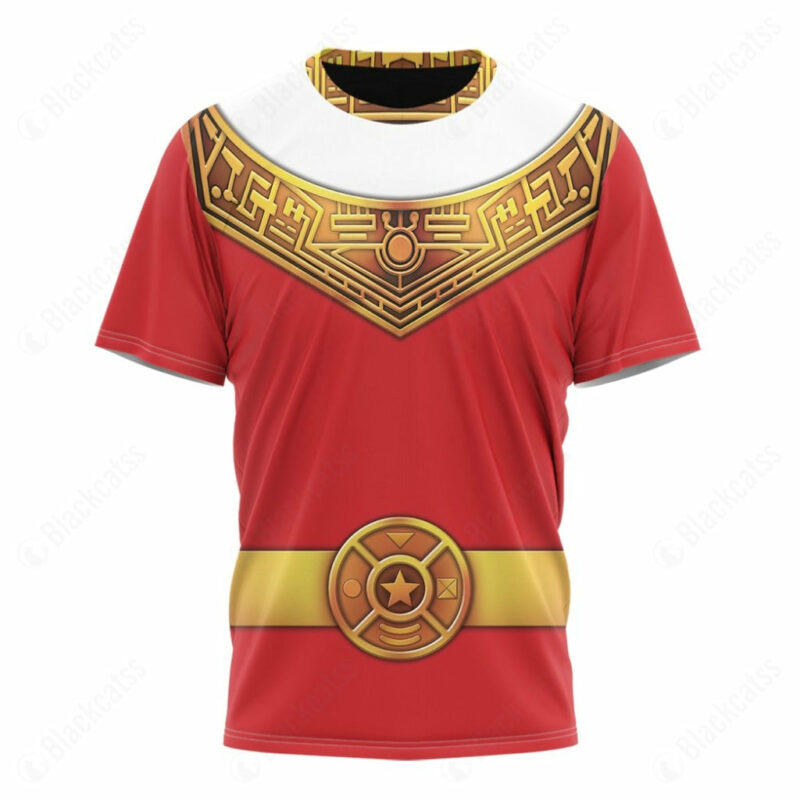 Red Power Rangers Zeo T-shirt ,Power Rangers T-shirt