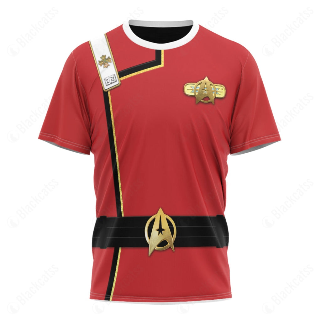 Star Trek II-VI Wrath of Khan Starfleet Kirk Spock Uniform T-Shirt