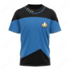 Star Trek The Next Generation Duty Uniform Blue Suit T-Shirt