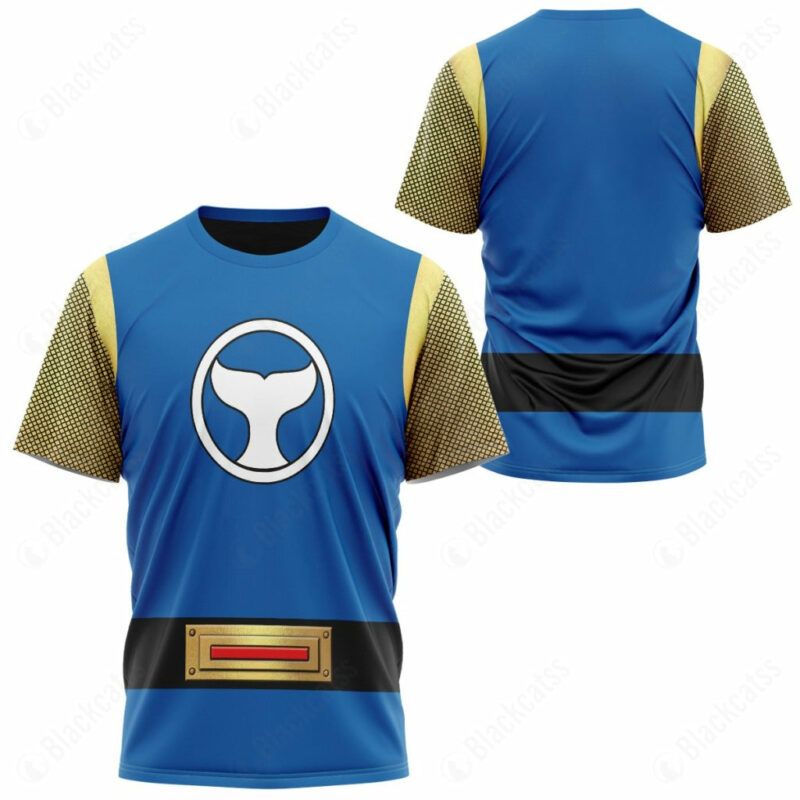 The Blue Wind Power Rangers Ninja Storm T-shirt ,Power Rangers T-shirt