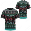 The Mask Goes Over Your Nose Ugly Christmas T-Shirt