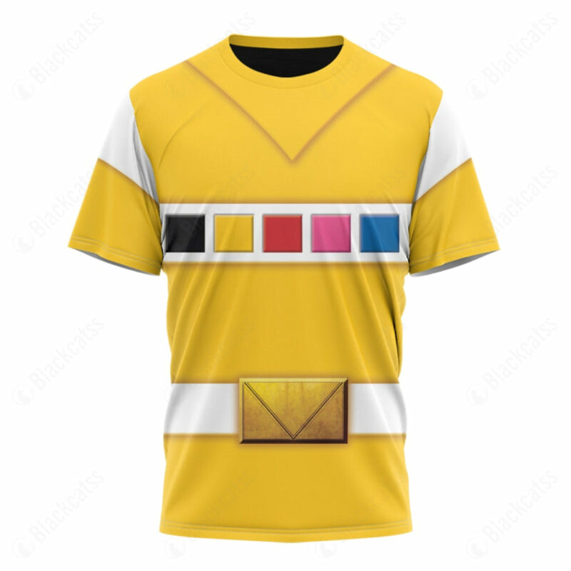 Yellow Power Rangers In Space T-shirt ,Power Rangers T-shirt