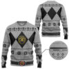 3D Mighty Morphin White Power Ranger Custom Ugly Christmas Sweater