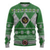 3D Mighty Morphin Green Power Ranger Ugly Christmas Sweater