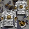 3D Mighty Morphin White Power Ranger Custom Ugly Christmas Sweater