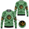 3D Mighty Morphin Green Power Ranger Custom Ugly Christmas Sweater