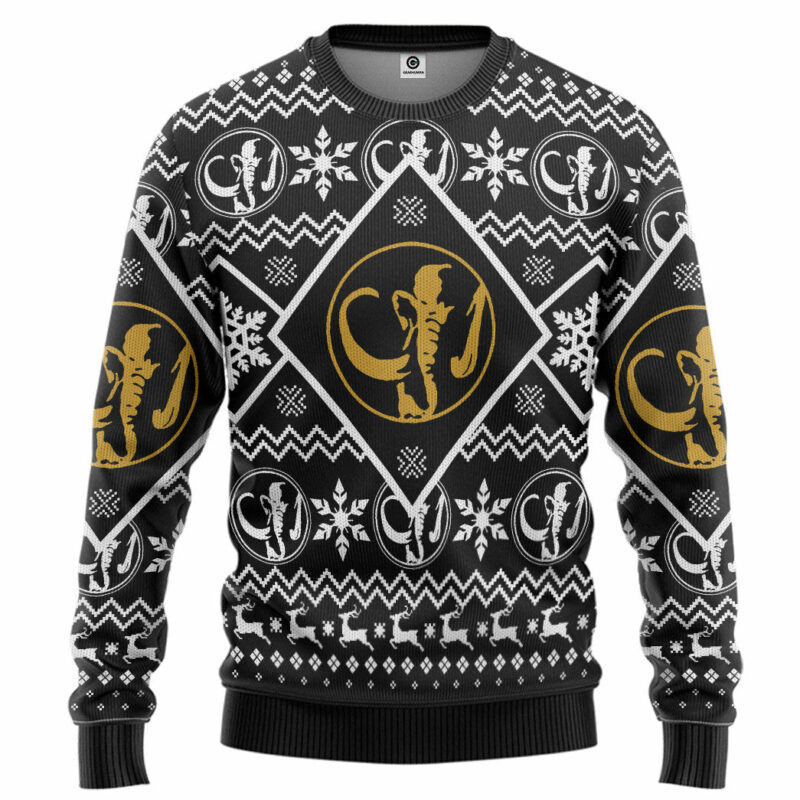 3D Mighty Morphin Black Power Ranger Custom Ugly Christmas Sweater