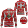 3D Mighty Morphin Red Power Ranger Ugly Christmas Sweater