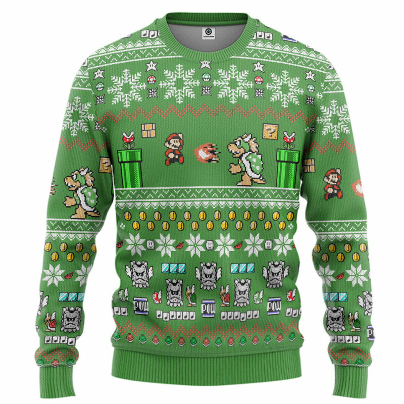 3D Super Mario Ugly Christmas Sweater