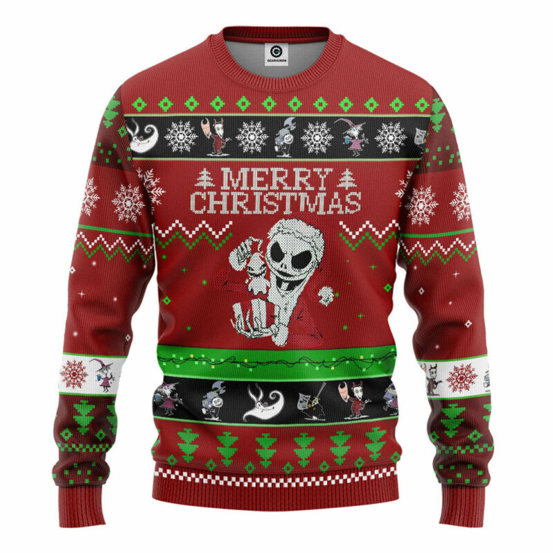 3D Nightmare Before Christmas Jack Skellington Ugly Sweater