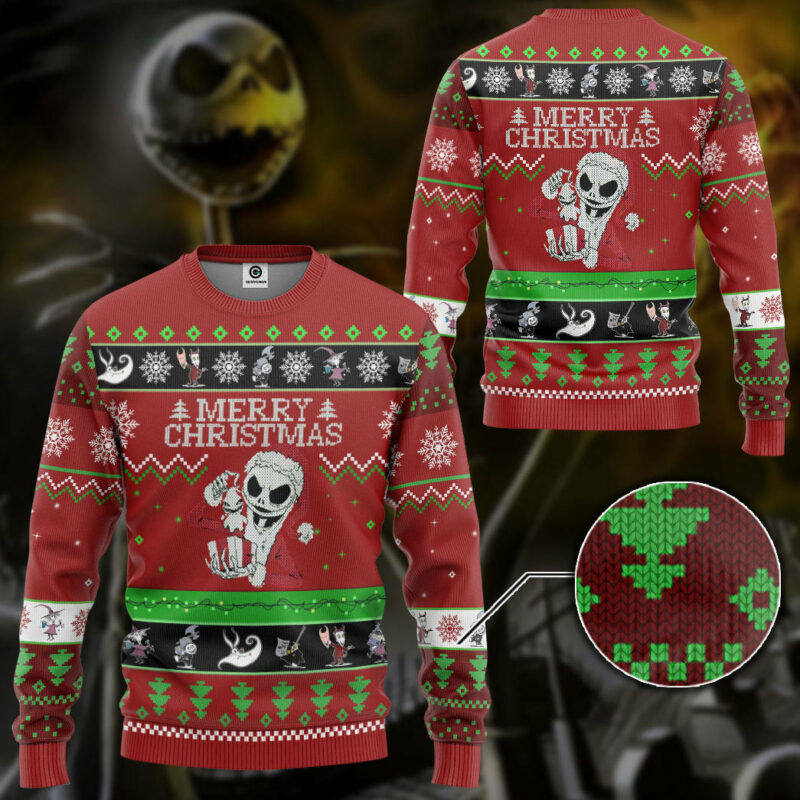 3D Nightmare Before Christmas Jack Skellington Ugly Sweater